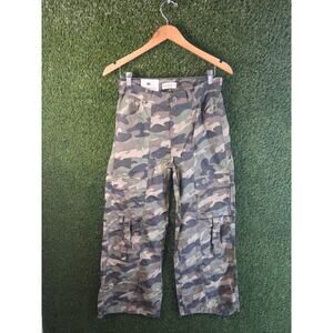 Vanilla Star Camo Cargo Pants Juniors Size 5 W27 Green Camouflage Utility Y2K